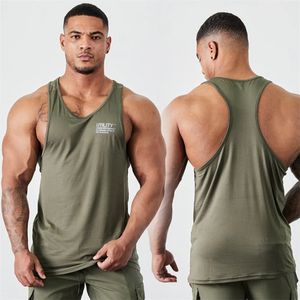 Summer Mens Sports Fitness Tank Top Jogger Gym Running Training clothing Sleeveless T-Shirt Quick Breathable Elastic Vest 240402