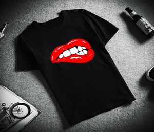 NEU 100 Baumwollt -Shirt Sexy Lippen Pop Art Design Print Kurzarm Top Tee Fashion Casual T -Shirt Unisex Brand Kleidung6450247