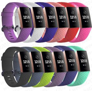 100 pezzi in silicone Watch Band Watchband Frequenza cardiaca Bracciale Smart Bracciale Cintura indossabile per Fitbit Charge 3 DHL9047787