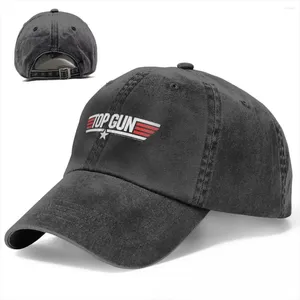 Boll Caps Top Gun Baseball Cap Mavericks Film Vintage Man Washed Trucker Hat Casual Print Sport Snapback Birthday Present