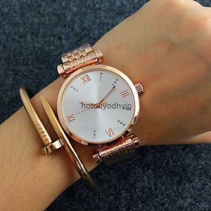 Najlepsza marka zegarek dla kobiet -dziewczyny kryształowy stalowy zespół kwarcowy zegarek na nadgarstek AR09