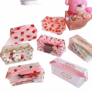 women's Transparent Cosmetic Bag Makeup Bag Outdoor Travel Waterproof Clear Make Up Organizer Pouch Beauty Storage Cases Bags T2WP#
