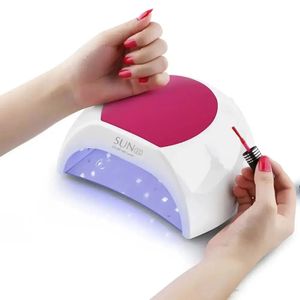 Lâmpada de unha Sun2c UV 48W Gel Polisher Pedicure Light Manicure Lâmpada Lâmpada Led de Máquina de Máquina de Máquina de Máquina NÃO PRINCIPAIS Mão preto 240416