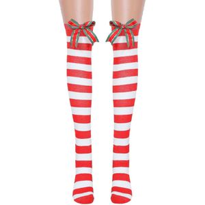 Сексуальные носки рождественские статьи длинные лук полосатые чулки хлопок толстые и сексуальные специальные косплей костюмы аксессуары для вечеринки 240416
