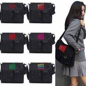 Women's Bag Menger Korean stil kvinnlig ryggsäck college stor kapacitet mångsidig axel studentskola postman tygväskor v7ak#