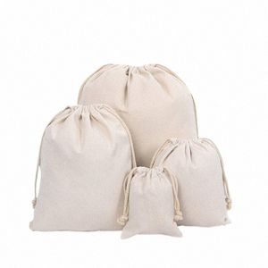 2018 Handgjorda Cott Linen Storage Package Bag dragstring påse Small Coin Purse Travel Women Liten tygväska Julklapp Pouch F1JZ#