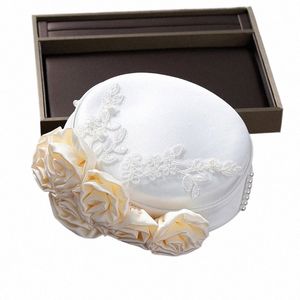 Bride Super Xian Sen Series Satin ricamato Fr Hat Wedding Wedding headwear Fotography and Makeup Design Accories M8Ho#