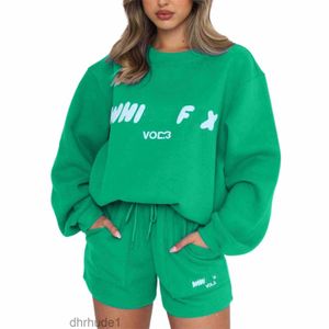 White Hoodie Fox Designer Tracksuit Shorts Long Sleeved Foxx Two 2 Piece Women Coture Pullover Hoodeds Casual Sweatshirt E1KU EQ40
