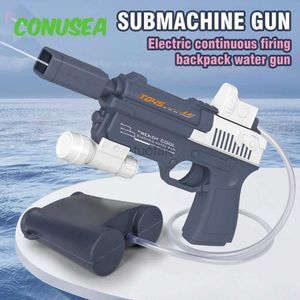 Gun Toys Electric Water Gun Automatica Guns High Pressure Large Capacity Pistol Summer Beach Toy Gun Shoot Kids Games Toys for Boy 240416