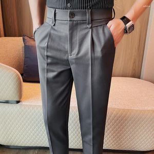 Mäns kostymer Män passar byxor Hombre Pantalones Autumn Stretch Slim Formal Trousers For Fashion Casual Dress Clothing