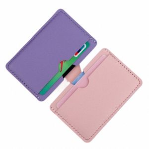 1pcs Mini PU Leather ID Card Holder Coin Purse Women Men Busin Card Cover Bank Credit Card Box 3 Slot Slim Case n1XI#