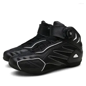 Cycling Shoes Men Women Motorcycle Boots Breathable Motocross Boot PU Leather Botas Para Motociclista Motorbike Riding Four-season