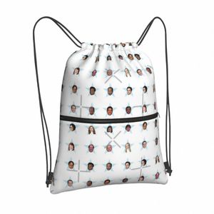 Office Cast Star Stickers DrawString Väskor Ryggsäckar Skolan Kvinna för män Male The Leisure Fi All-Match Lightweight K8op#