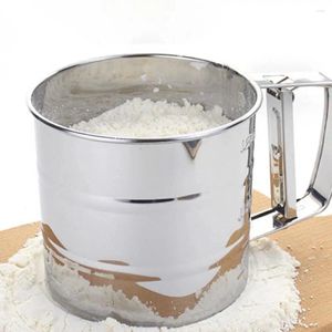 Baking Tools Sieve Stainless Steel Double Layer Flour Sifter With Fine Mesh For Cake Powder Sugar Shaker Duster