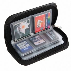 Memory Card Storage påse Bärande fodral Holder Wallet 22 Slots för CF/SD/Micro SD/SDHC/MS/DS Game Accory Memory Card Box S1O8#