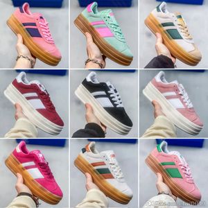2024 BOLD Casual Shoes Designer Designer Tneakers Pink Glow Platforma But Wales Bonner Leopard Vegan White Gum Og Indoor Suede Men Men Outdoor Sports Treners 36-45