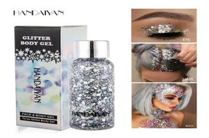 Handaiyan holografisk sjöjungfru glitter ögonskugga gel kropp ansikte ögon flytande lösa paljetter pigment makeup cream festival gems3981890