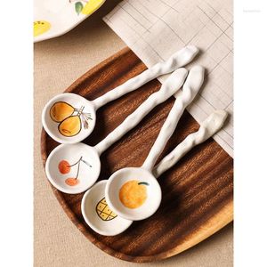 Spoons Japanese Style Dessert Spoon Creative Fruit Homehold Dinnerware Cake Salad Soup Coffee Mixing Kitchen Supplies