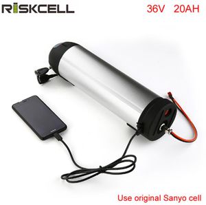 No taxes Water Bottle Shape Lipo Battery 36V 20Ah 500w bafang eBike Akku battery pack with Charger BMS USB Port For Sanyo cell4499249