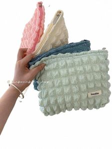 Korea Fi Girls Candy Color Cosmetic Bag Stor kapacitet Make Up Storage Pouch Dragkedja Makeup Väskor Pink Clutch Beauty Case B1JJ#