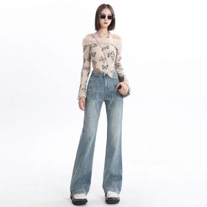 2024 primavera/estate New High High High Bipy Girl Style Splicing Design con jeans micro corno