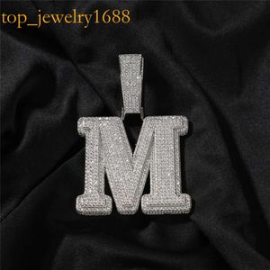 Necklaces 26 Letter Hip Hop Iced Out Personality Men's Pendant Necklace