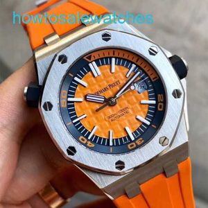 AP Leisure Wrist Watch Royal Oak Offshore Type Series Automatic Mechanical Submersible Waterproof Steel Rubber Belt Date Display Men's Watch 15710ST.OO.A070CA.01