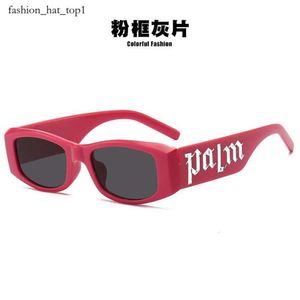 Kąt palmy kobiety Mała rama Tender Pink Letter Okulary 2024 Palm European and American Instagram Internet Słynne okulary przeciwsłoneczne Anioły Trendy Y2K Okulary przeciwsłoneczne 2012