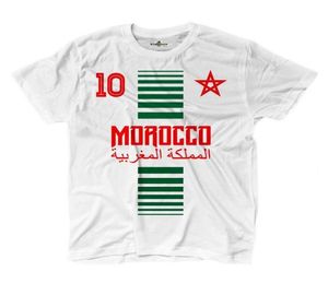 Chłopcy National Tshirt Marokco 10 Footborter Sporter Africa Star New Summer Style Printed Cotton O Neck Tee Shirt Short SleeveChild1244074