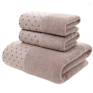 Handtuch 3pcs/Set weicher Punkt Baumwollbadetücher für Erwachsene absorbierende Terry Hand Beach Gesichtsblatt Frauen Basis