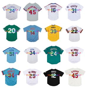 Pete Rose Fernando Valenzuela Jackie Robinson Brooklyn Baseball Jersey Diabel Rays Wade Boggs Bo Jackson Marlins Miguel Cabrera Hank Aaron Rozmiar S-4xl