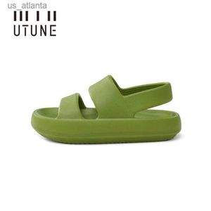 Сандальцы Utune Mens Summer Platform Shoes Women Beach Ofen Eva Slippers Man Мягкая толстая подошва не скользи