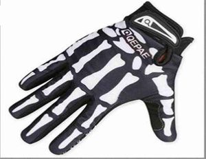 Мужские дизайнерские байкерские гоночные перчатки летние зимние пять пальцев перчатки с защищенным черепом из печати дышащие перчатки271D T220815851534926