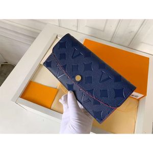 Mann klassische Frauen Designer Brieftaschen Umschlag Geldbörse Herren Damen Clutch Highs Qualität Emed Blume Reißverschluss Münzversuche Kartenhalter mit Original AA6