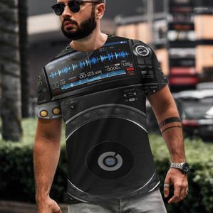 MEN039S T Shirt Men039s Tshirts Son Moda Öncü Pro DJ 3D Baskı Yuvarlak Boyun Kısa Kollu Erkekler Kadın Hip Hop Tee Gömlek