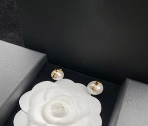 Pearl Earing Designer Jewelry Luxurys Stud Earrings for Women 925 Silver Boucle Studs Letters Hoops Love Earings Wedding Present Box9503179