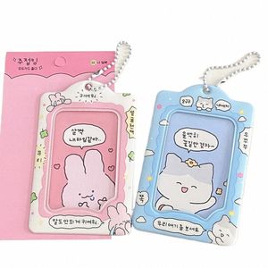 3 -tums Carto Photo Card Holder Kpop Printing Photocards Protector Pendant Fi Mini Fotoalbum Idol Fotoärmar Keyring T2CF#