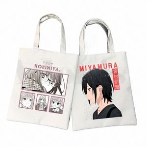 Японская аниме Horimiya Hori San to Miyamura Kun Anime Macks Sags Сумки повседневная магазин девочек сумочка женщина элегантная холст сумка G6PM#
