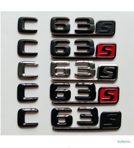 Chrome Black 3D Letters Trunk Badges Emblems Emblem Badge for Mercedes Benz C204 A205 S204 W204 W205 C63S C63 S AMG2166130