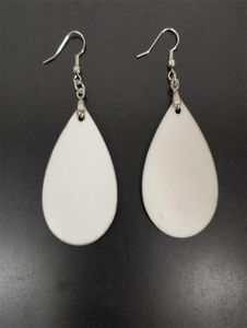 Sublimation Earrings Blank White Pendants Drop DIY Dangler Leaf Manual Handwork For Gift A035753423