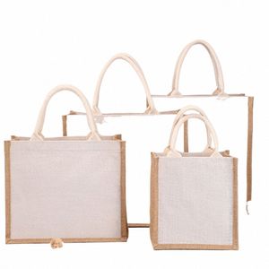 säckväv jute tote shoppare väska kvinnor vintage återanvändbar livsmedelsbutik väska bröllop födelsedag present väska handgjorda väskor damer handväskor z8q7#