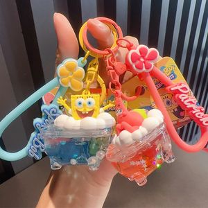 Cartoon Instagram Authentic Sponge, Baby Pie, Big Star Bathtub Drifting Bottle Keychain, Cute Women's Bag Hanging Decoration