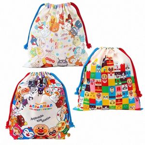 Anpanman Puzzle Draw String Storage Bag Shop Travel Kleidung Mama Wickeltasche Sonnenende Verpackungstaschen Bad Toys Organizer C7Dy#