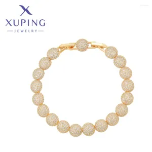 Link braccialetti xuping gioielli alla moda squisito elegante donna in oro chiaro di compleanno di compleanno gifts x000027119