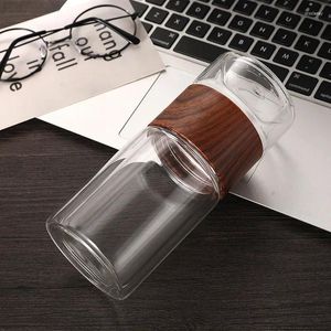 Water Bottles 400ML Glass Tea Bottle With Bag Filter Separation Infuser Tumbler Double Portable Office Drinkware