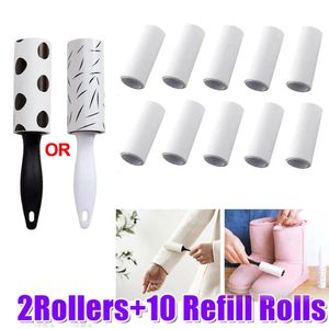 Lint Roller With Refills Sticky Remover Pet Dog Hair Clothes Sofa Dust Cleaning Replaceable Roll Brush Accessor 240415