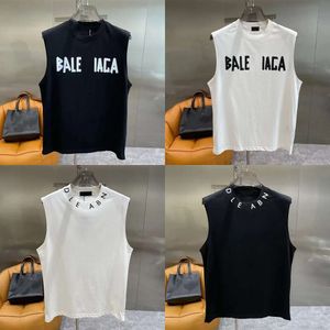Tank Men's Tops Cotton Sleeveless T Shirt Designer Letters Printed Sexy Off Shoulder Vest Summer Casual Mens Clothing Loose Breathable Gym Fiess Sportswear