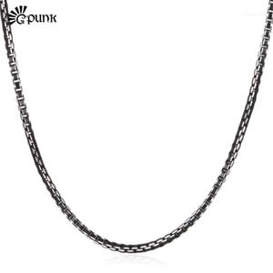 Black Box Chain 3mm Trendry Necklace For Men High Quality Mens Boys smycken Hela aluminiumlegering 3 Storlek N204G1185K