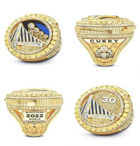 2022 2023 Golden State Warrioirs Basketball Super Bowls Ringe mit Holzschachtel -Hülle Lüfter Souvenirs GIF59830664461385