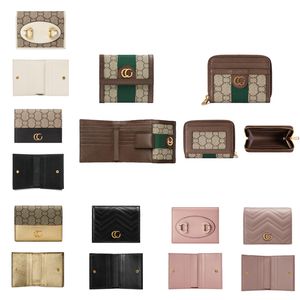 Marmont Ophidia 5 Poke Card Titular com Box Key Wallet Designer Fashion Leather Burse Coin Bolsa